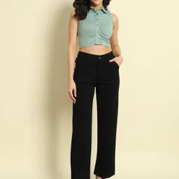 Trend Arrest Shirt Style Crop Top image 5