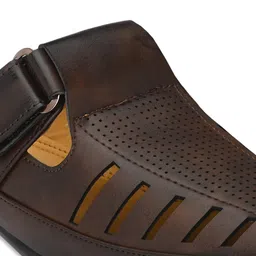 Azzaro Black Men Brown Shoe-Style Sandals image 5