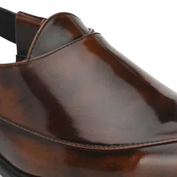 Delize Men Brown & Black Shoe-Style Sandals image 4