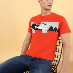 Wrangler Typography Round Neck Cotton T-shirt-picture-35