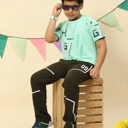 Monte Carlo Boys Typography Printed Casual Knitted Cotton T-shirt image 4