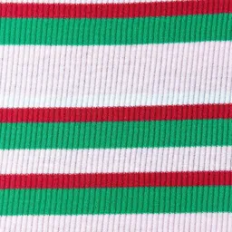 Coolsters by Pantaloons Girls White & Green Striped Cotton T-shirt image 5