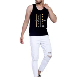 SLOWLORIS Pack Of 2 Printed Bio Wash Combed Cotton Innerwear Vests image 2