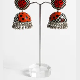 szn Printed Jhumki Dome Shape Earring-picture-14