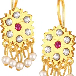 VIVASTRI Women Gold-Plated Alloy Earrings image 3