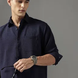 FCUK Relaxed Fit Textured Casual Shirt-picture-17