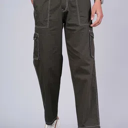 Tanip Men Regular Fit Mid-Rise Cotton Formal Trousers-image-2