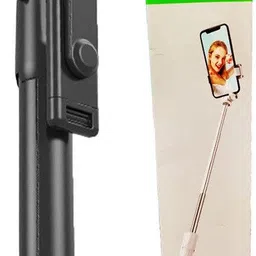 amesco Best 2 in1 Selfie Stick Multi-Function Wireless Bluetooth R1 Selfie Stick with Remote Shutter 360 Rotate Extendable Handheld Foldable Mini Tripod Stand Foldable | Tripod | Selfie Stick | Bluetooth Shutter for Smartphones Professional Remote Control Selfie Stick Monopod 3 Axis Gimbal for Mobile image 5