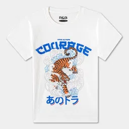 R&B Boys Graphic Printed Round Neck Cotton T-shirt-picture-29