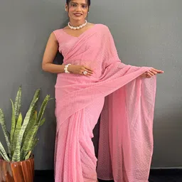 Moda Rapido Embellished Pure Georgette Ready to Wear Saree image 3