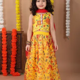 Here&Now X Kinder Kids Girls Embellished Ready to Wear Lehenga & Blouse With Dupatta-picture-41
