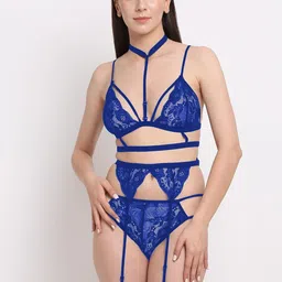 Krelin Net Self Design Baby Doll Comes with Briefs-picture-24