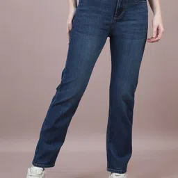 Chemistry Women Comfort Straight Fit High-Rise Light Fade Acid Wash Stretchable Jeans-picture-23