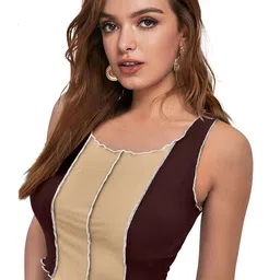 Fashion Care Women Colourblocked Fitted Crop Top image 2