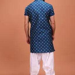 SHIWAM ETHNIX Men Ethnic Motifs Printed Kurta with Salwar image 3