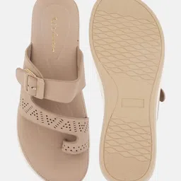 Mast & Harbour Women One Toe Flats with Buckles image 3