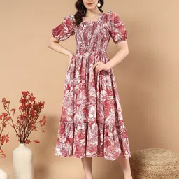 STARWORD Crepe Fit & Flare Dress-picture-38