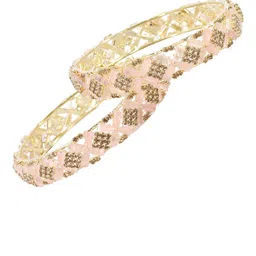 LAVAZZA 2Pc AD & CZ Studded Bangles image 4