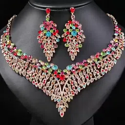 GEHNEY Joy of Jewels Gold-Plated Stainless Steel Necklace and Earrings image 1