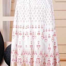 merrck Women Solid Regular White Skirt-picture-20