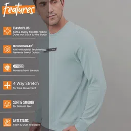 Technosport Typography Printed Antimicrobial Sweatshirt image 2