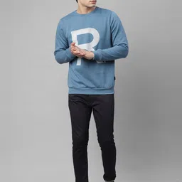 Rigo Typography Printed Fleece Pullover image 4