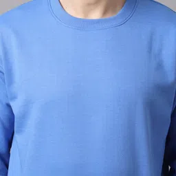 mack jonney VIMAL JONNEY Men Pack of 2 Blue & Rust Printed Round Neck Fleece Sweatshirt image 3