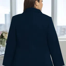 wild u Women Solid Single Breasted Formal Blazer image 3