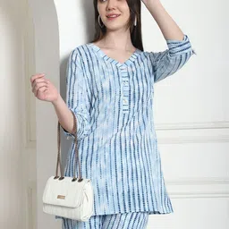 KALINI Tie-Die Printed Pure Cotton Top With Trousers Co-ords image 3