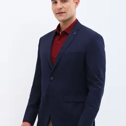 Allen Solly Checked Slim-Fit Single-Breasted Formal Blazer image 4