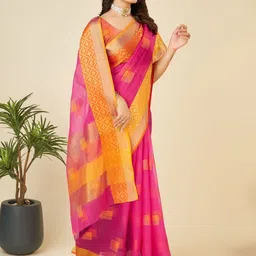 Moda Rapido Woven Design Zari Silk Blend Handloom Saree image 2