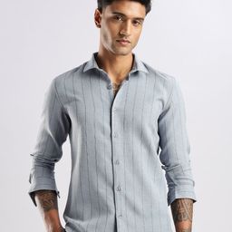 THE BEETEL HOUSE Men Air Like Linen Stripes Regular Slim Fit Casual Shirt-picture-30