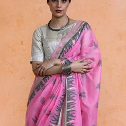 SARHA Woven Design Chanderi Cotton Saree image 2