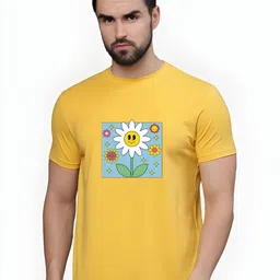 KaamBhari Graphic Printed Round Neck Pure Cotton Regular Fit T-shirt-picture-23