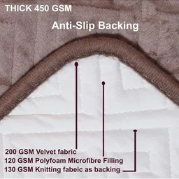 HOMETHREADS Brown & Coffee Brown Printed Sofa Cover image 5