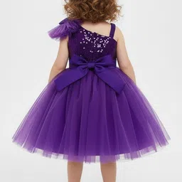 Miss & Chief Embellished Embroidered One Shoulder Net Fit & Flare Dress image 2