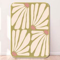 Myntra Elegant Homes Olive Green & White Abstract Floral Wooden Wall Art-picture-13