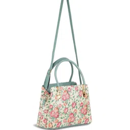 DOSYSO Floral Printed Regular Crossbody Zip Detail Satchel Detachable Sling Strap image 5