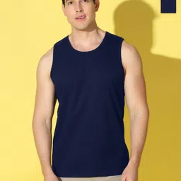 WOOSTRO Men Pack of 2 Solid Round Neck Cotton Slim Fit Sports T-shirts-image-22