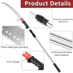 debrifo Professional Tree Saw With Hook Rust Resistance Sharp Garden Pruning Saw pole Anvil Pruner image 1