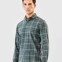Snitch Men Checked Spread Collar Pure Cotton Casual Shirt image 5