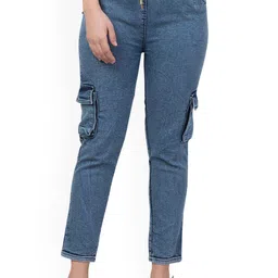 NEUNK Women Comfort Regular Fit Mid-Rise Light Fade StretchableC argo Styles Jeans-picture-17