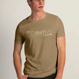 SUN 'N' SUMMER Typography Printed Round Neck Short Sleeves Cotton T-shirt-picture-39