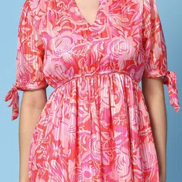 HERE&NOW Floral Print Satin Maxi Dress image 3