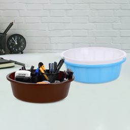 Kuber Industries Blue & White 3 Pieces Regular Durable Multi-Utility Organisers-picture-20
