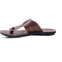 Trekiva Men Tan PU Flip Flops image 2
