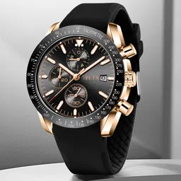 ALIX Men Brass Dial & Straps Analogue Chronograph Watch AL3014T RGBB image 1