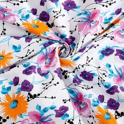 KLOTTHE Set Of 2 Multicoloured Printed Cotton AC Room 210 GSM Double Bed Dohar image 3