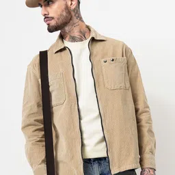 British Club Men Spread Collar Solid Cotton Casual Tailored Jacket image 5