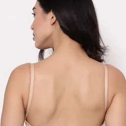 Inner Sense Pack Of 2 Beige & Blue Organic Cotton Antimicrobial Floral T-shirt Bra ISB100 image 5